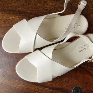 NIB Cole Haan Fernanda Grande Sandal in Ivory Leather